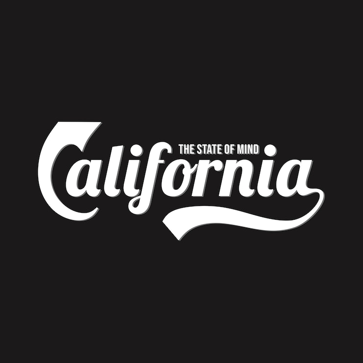 Vector california abstract typography motivational quotes modern design slogan