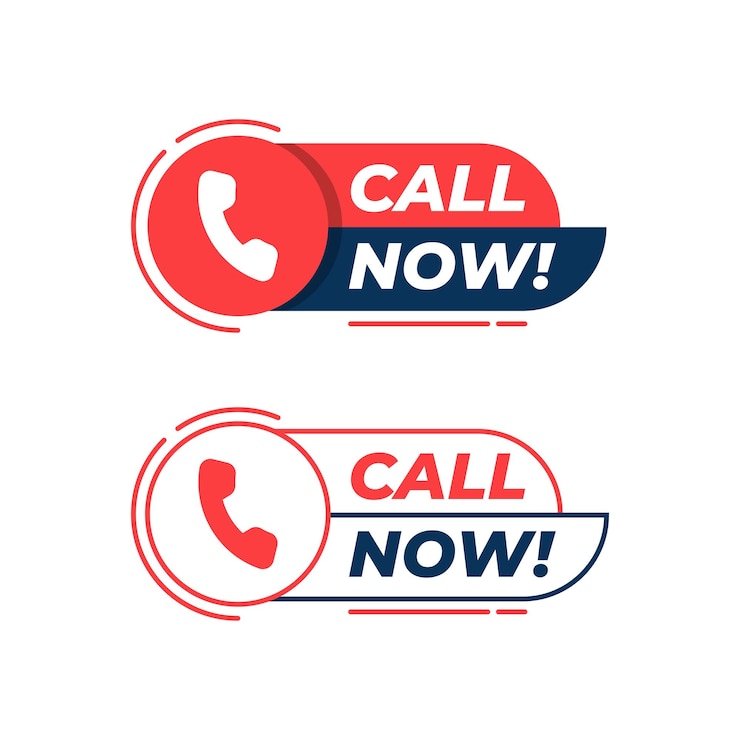Vector call and chat us now icon design template