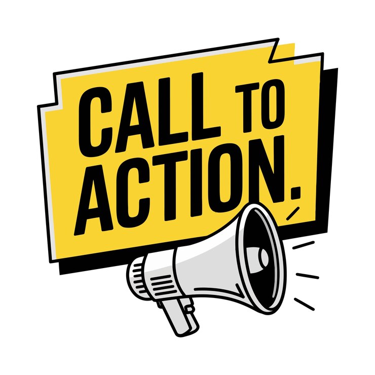 Vector call to action design megaphone with speech bubble vector for business promotions