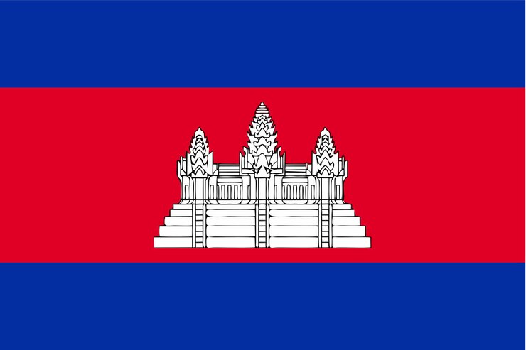 Cambodia Flag Vector a flag with a crown of thorns