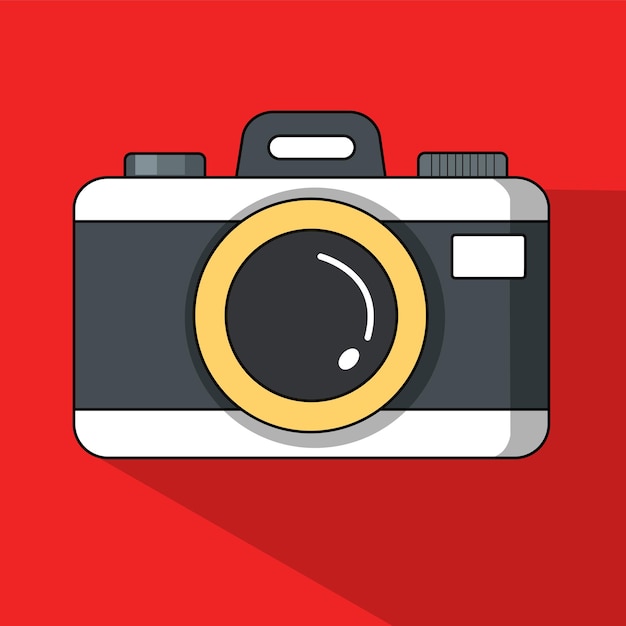 Camera cartoon style vector illustration