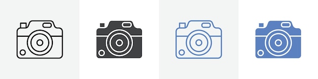 camera icon vector set use for web
