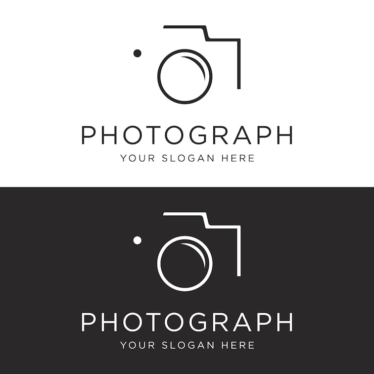 Camera lens logo or professional photography Media studio business logo