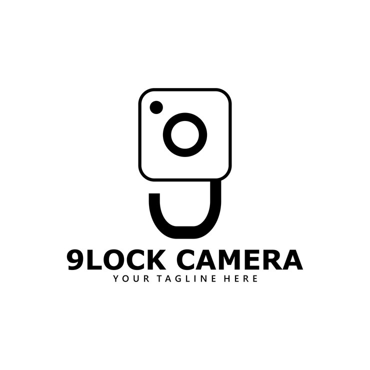 Vector camera lock logo letter g camera logo g logo 9 logo