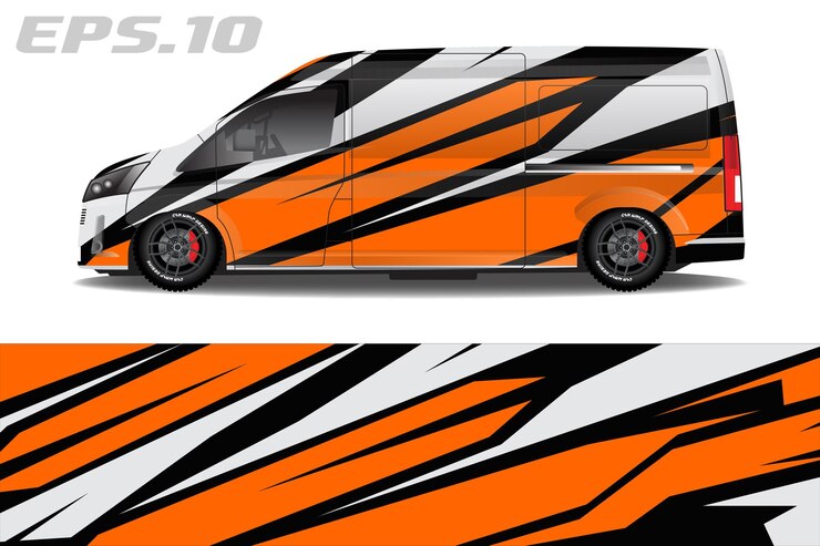 Vector camper car wrap design vector for vehicle vinyl stickers and automotive decal livery