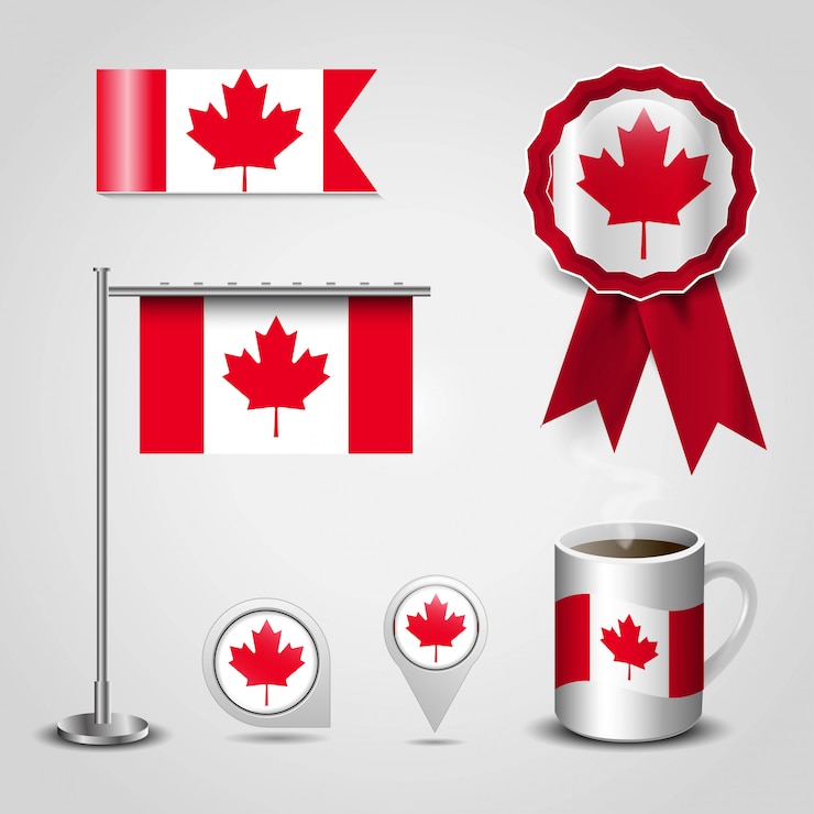 Vector canada flag design vector