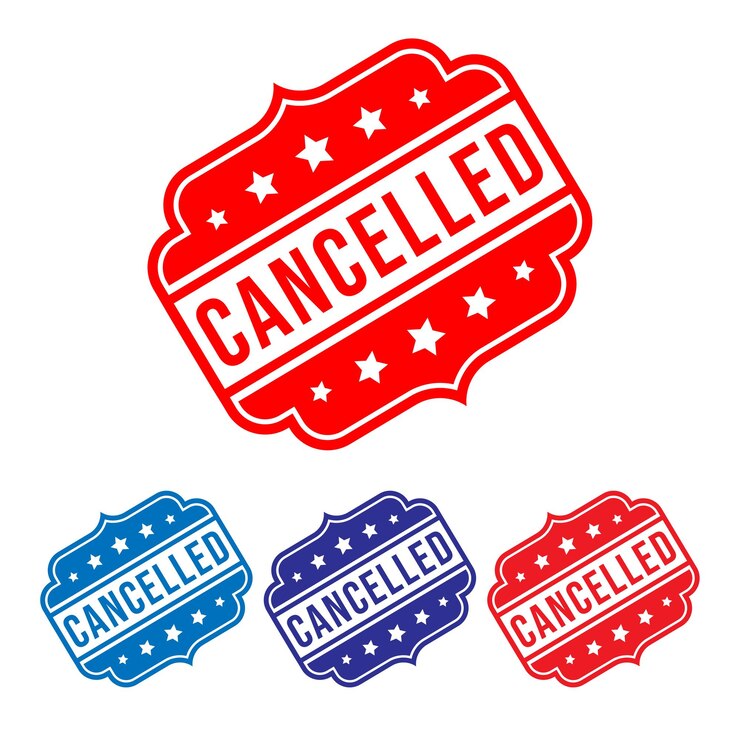 Vector cancelled rubber stamp design vector illustration