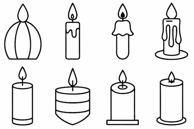 Candle line art artistic candle illustration
