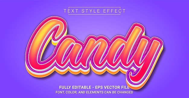 Candy Text Style Effect Graphic Design Element