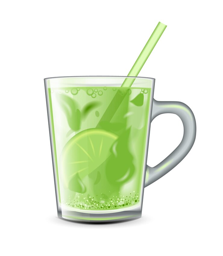 Vector cangkir kaca realistis dengan mojito