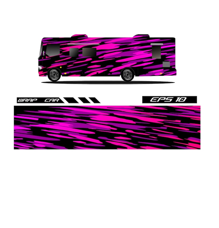 Vector car decal wrap design vector