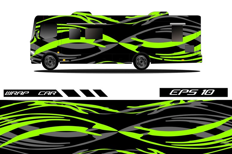 Vector car decal wrap design vector