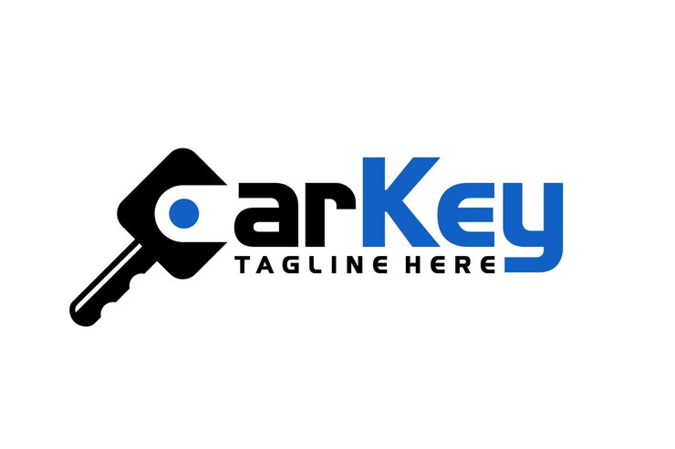 car key logo with letter C concept