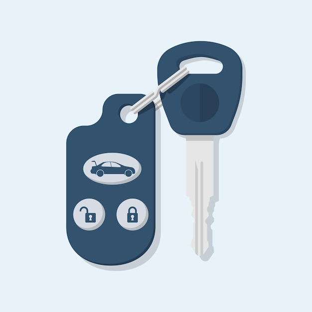 car keys vector illustration flat design isolated on white background