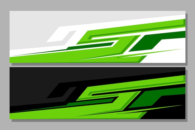 Car livery with geometric line shape car wrap vector Abstract line graphic design wrapping vehicle