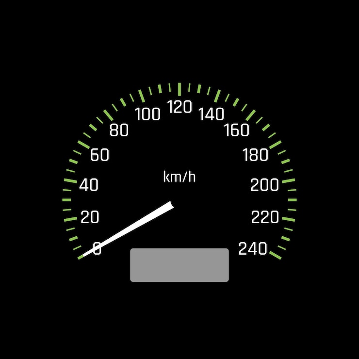 Vector car speedometer dial vector illustration