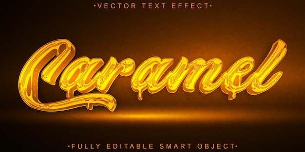 Caramel Vector Fully Editable Smart Object Text Effect