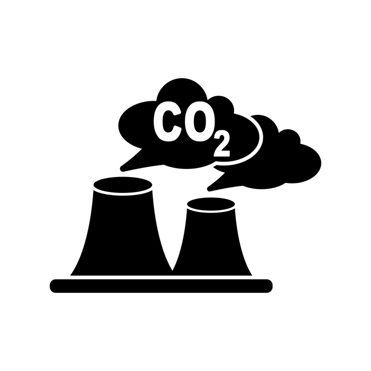 Vector carbon dioxide symbol logo icondesign vector illustration template