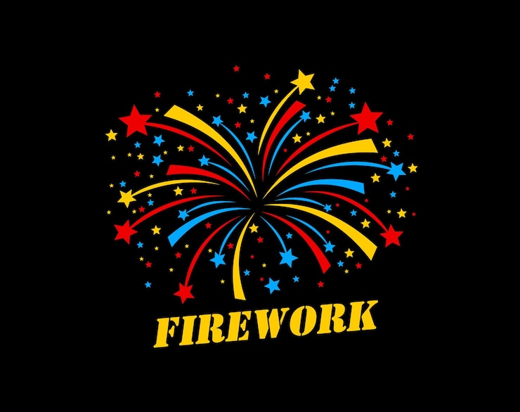 Vector carnival confetti firework icon for birthday event