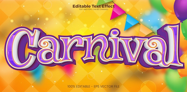 carnival editable text effect in modern trend style
