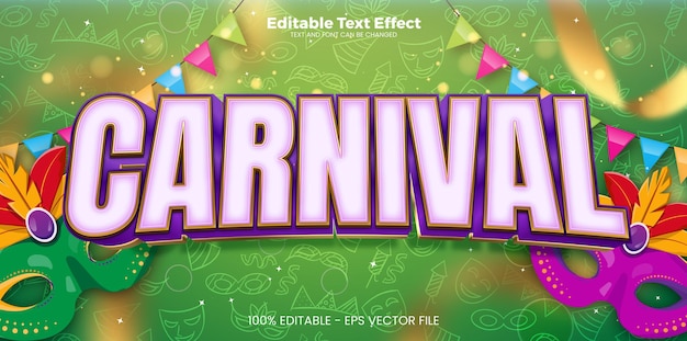 carnival editable text effect in modern trend style