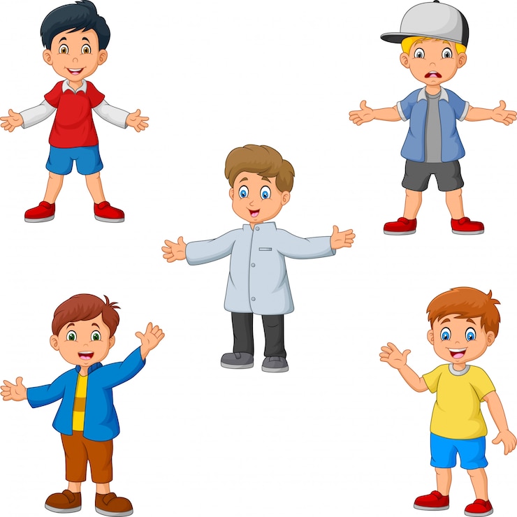 Cartoon boys a collection set