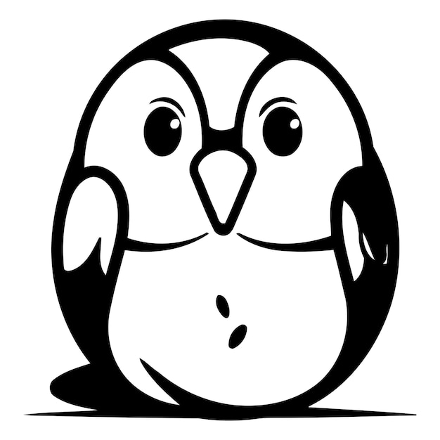 Cartoon cute little bird isolated on white background Vector illustration