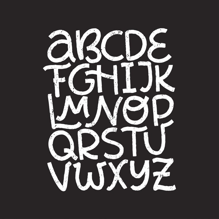 Vector cartoon english alphabet