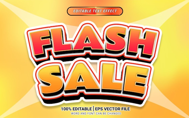 cartoon playful vector 3d text effect template design