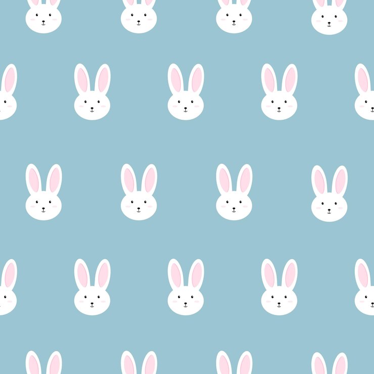 Cartoon rabbit seamless pattern