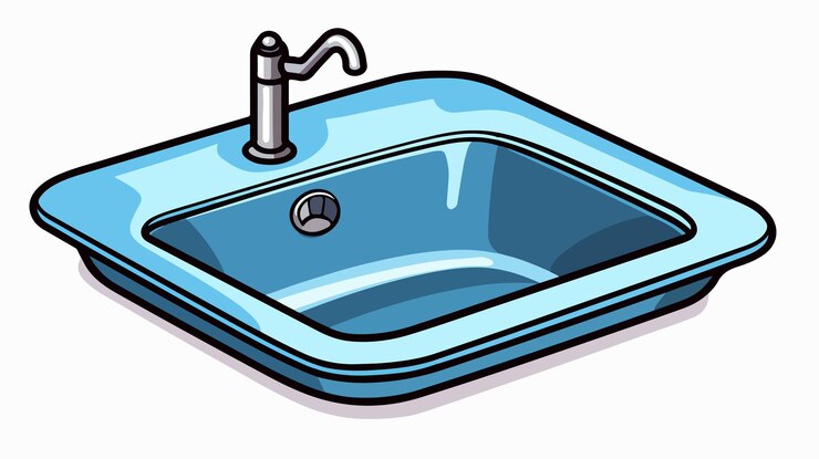 Vector cartoon sink icon vector illustration in high quality