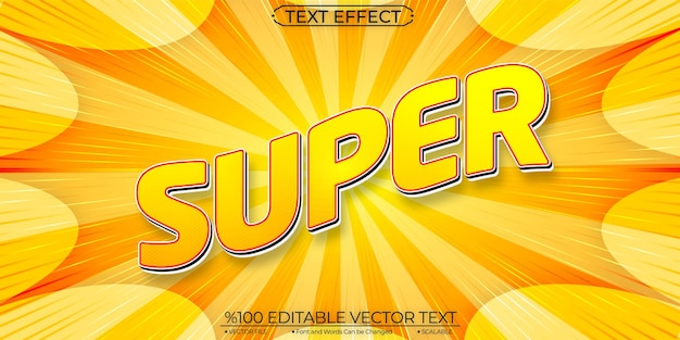 Cartoon Super Editable and Scalable Text Effect