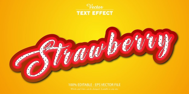 Cartoon text effect editable red color text style