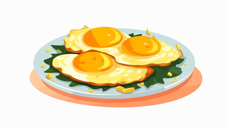 Vector cartoon vector illustration of flat scrambled eggs icon