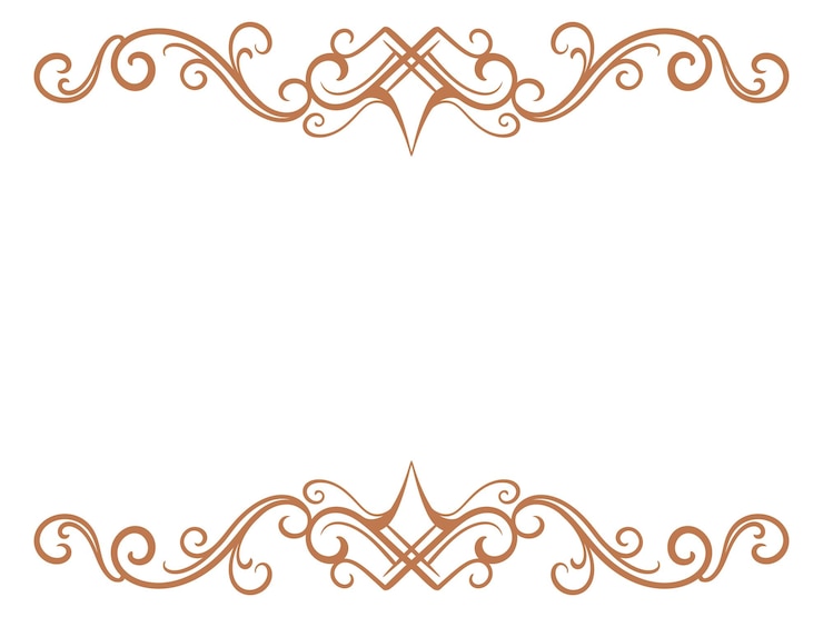 Vector carved classic style vector wedding ornament