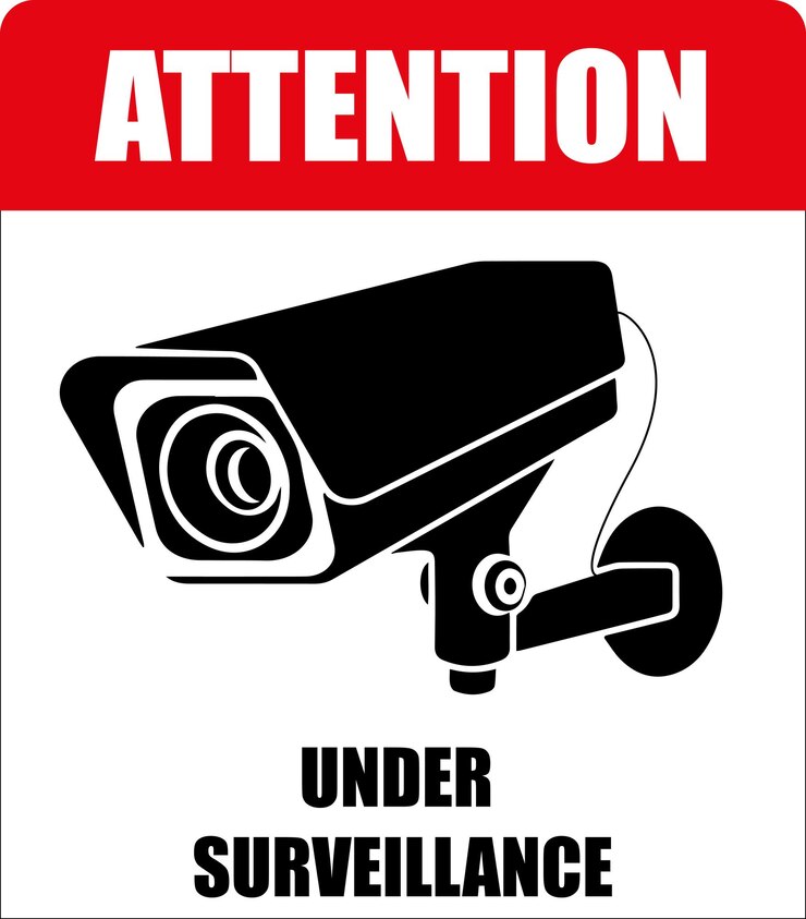 CC TV Sign Security Surveillance Video Surveillance Warning Sign
