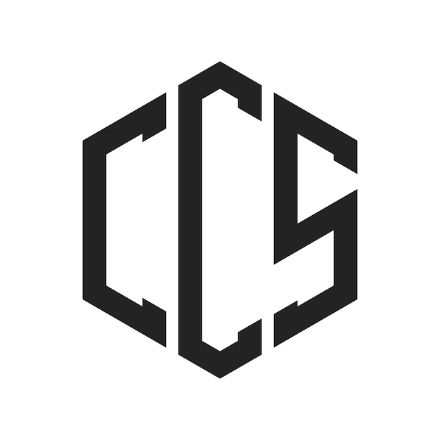 ccs logo design initial letter ccs monogram logo using hexagon shape