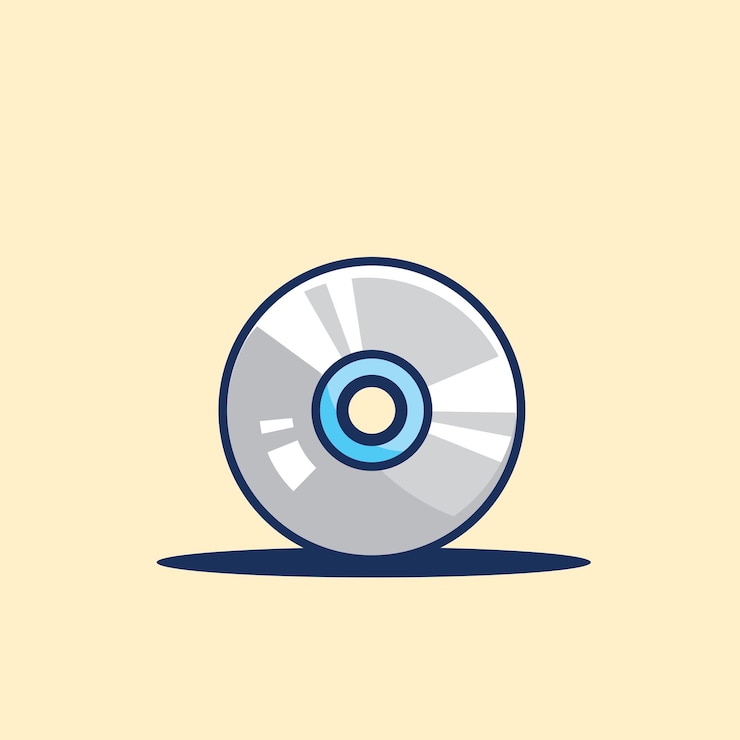 Vector cd drive flat illustration