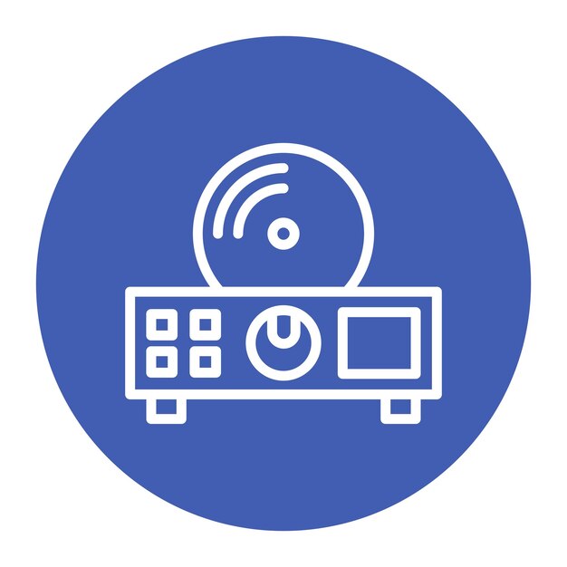 CD Player icon vector image Can be used for Retro
