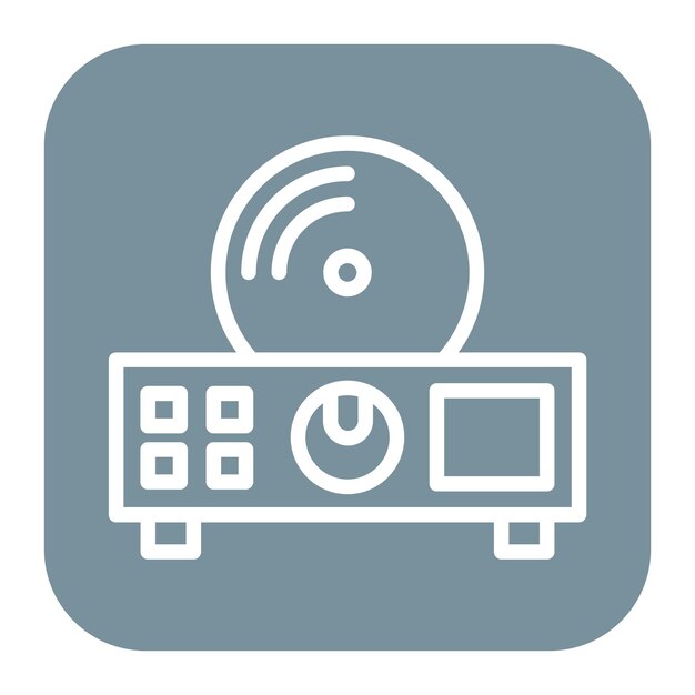 CD Player icon vector image Can be used for Retro