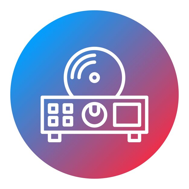 CD Player icon vector image Can be used for Retro