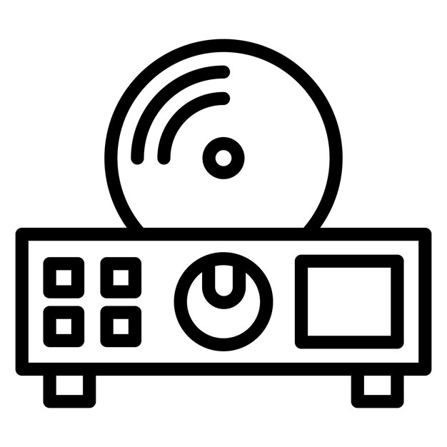 CD Player icon vector image Can be used for Retro