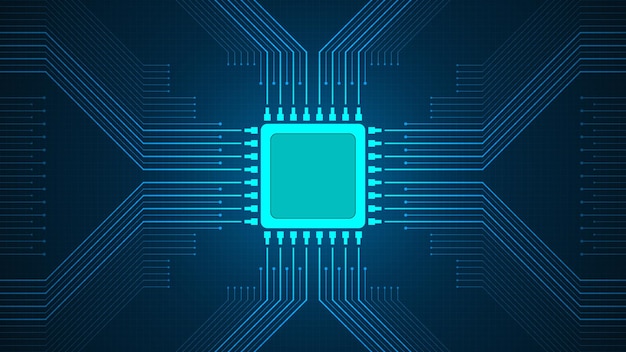 Central point of the operating system on a dark blue background.