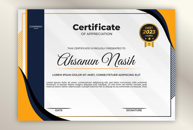 Certificate design template modern