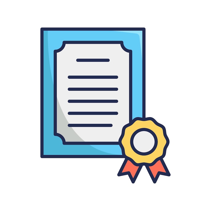 Vector certificate icon vector design template simple and clean