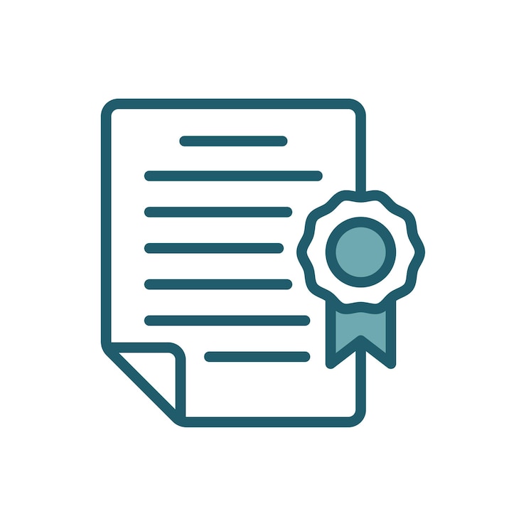 Vector certificate icon vector design template simple and clean