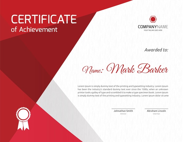 certificate template