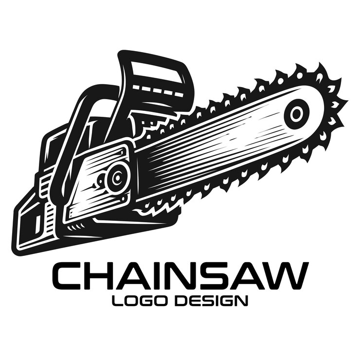 Vector chainsaw vector logo design