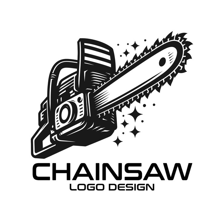 Vector chainsaw vector logo design
