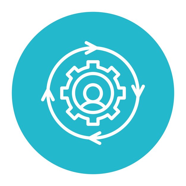 change management icon vector image can be used for project assesment